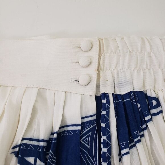 Platinum Dorothy Schoelen Floral Maxi Skirt Boho White Womens Size 10 - Picture 6 of 10